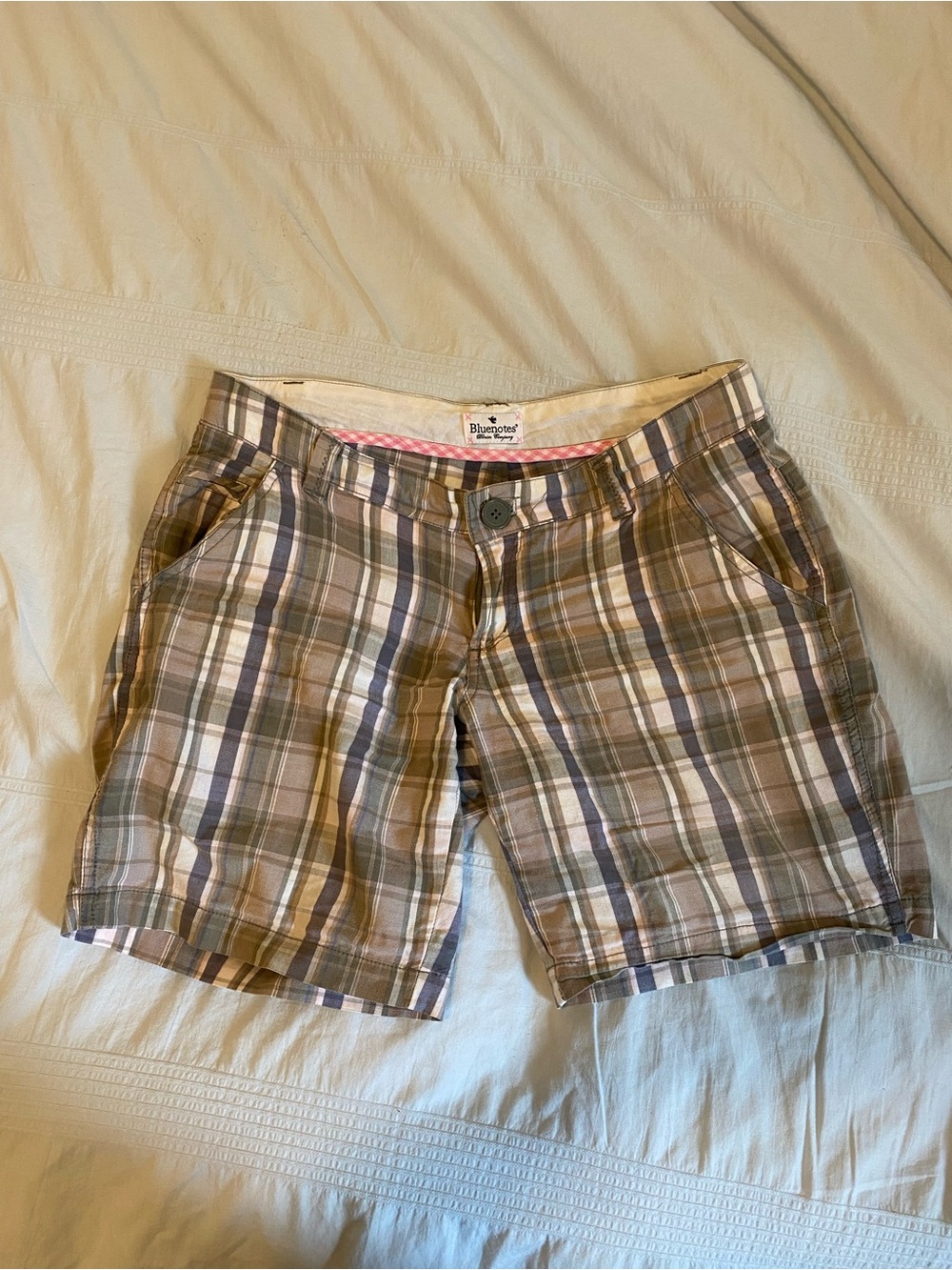 Y2K Bluenotes plaid shorts